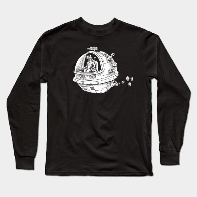 Space Yeti (white) Long Sleeve T-Shirt by awcomix